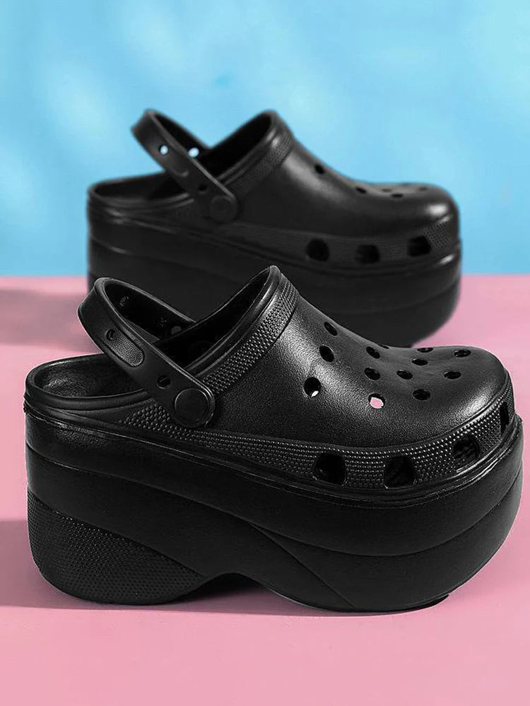 High Platform Solid Sandals