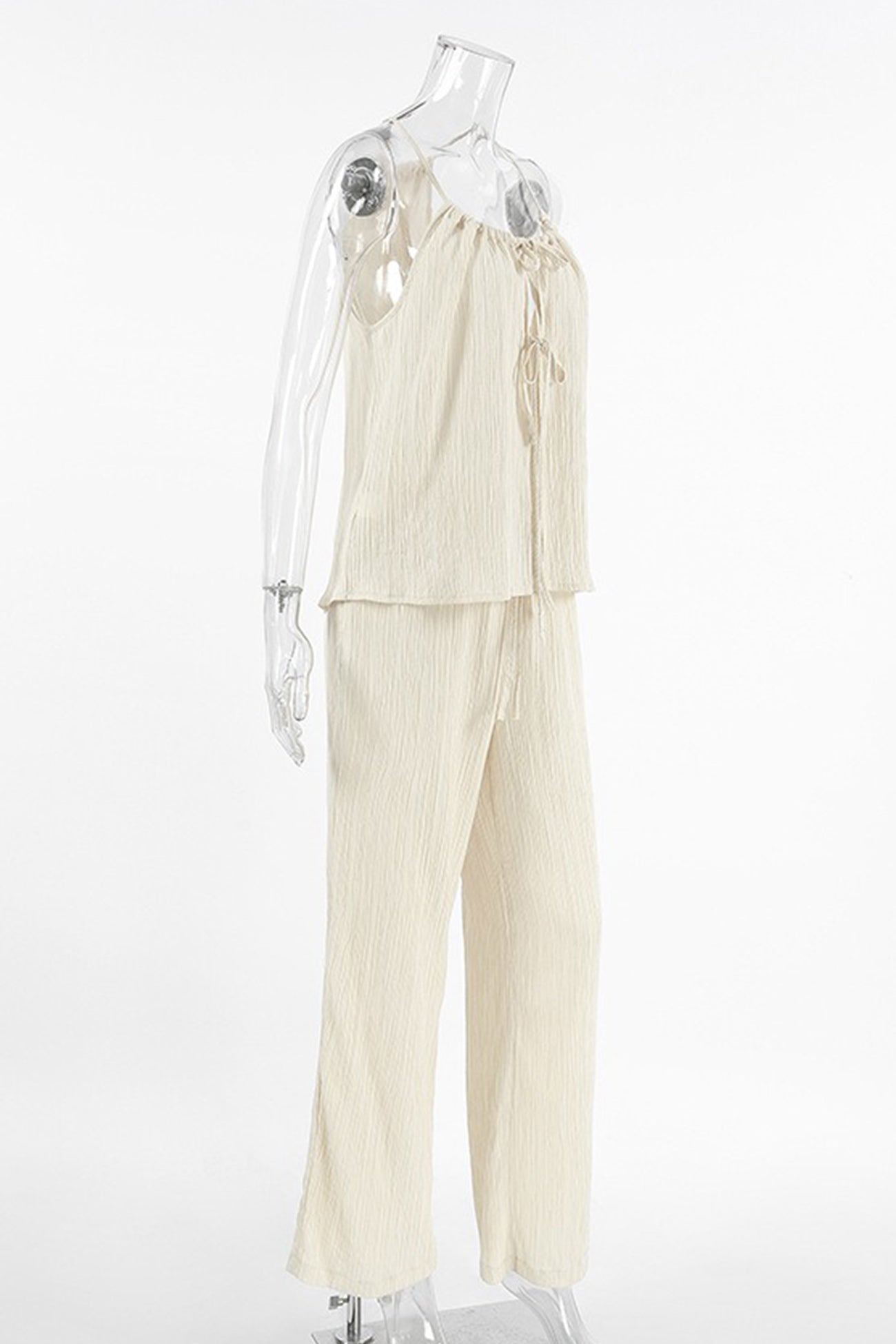 Tie up Vest Long Pants Set
