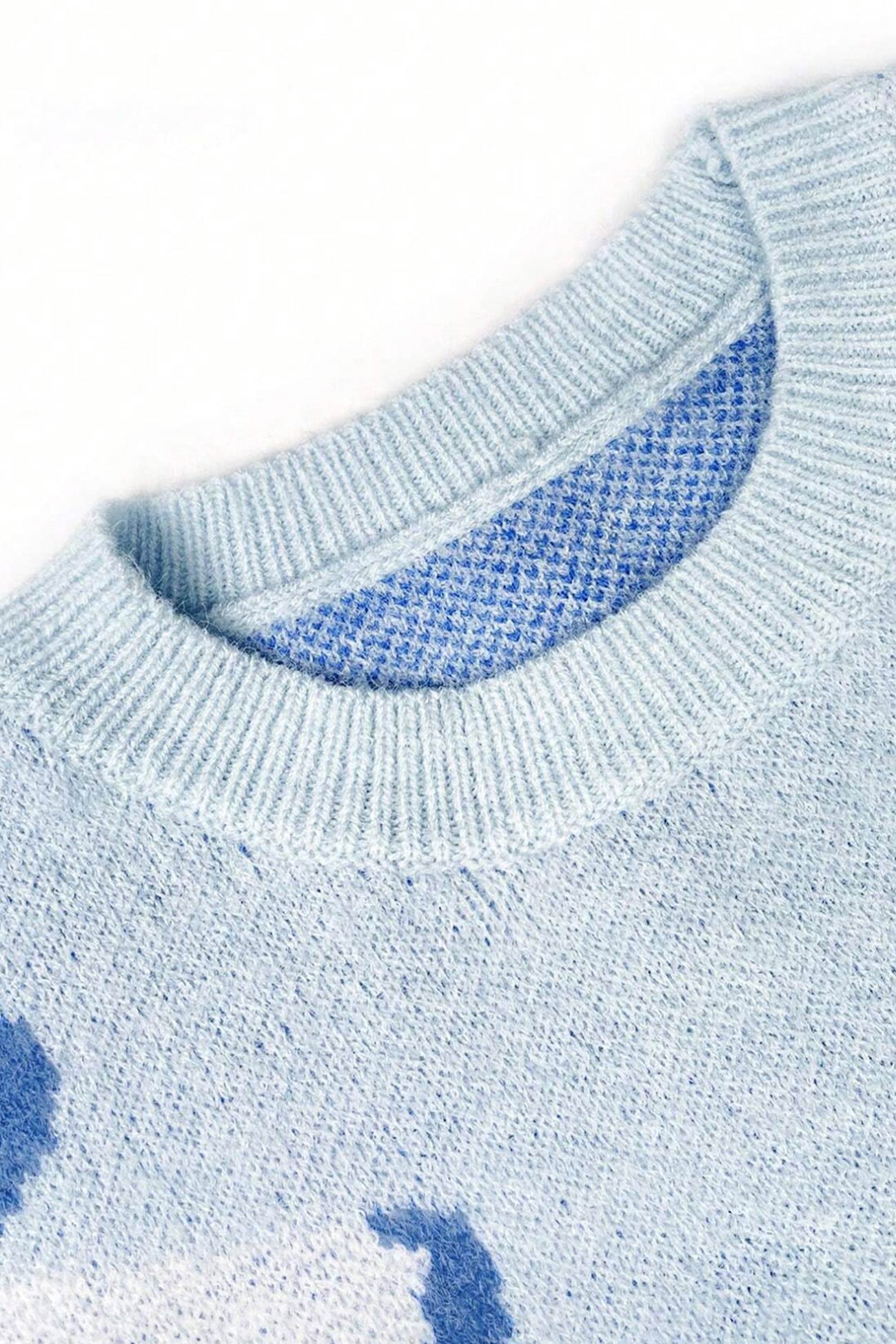 Bow Knot Jacquard Pullover Sweater