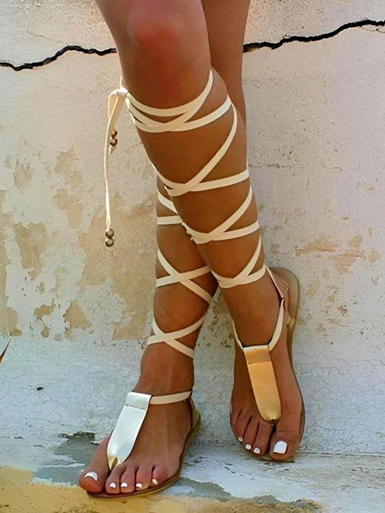 Strap Clip Toe Flat Sandals