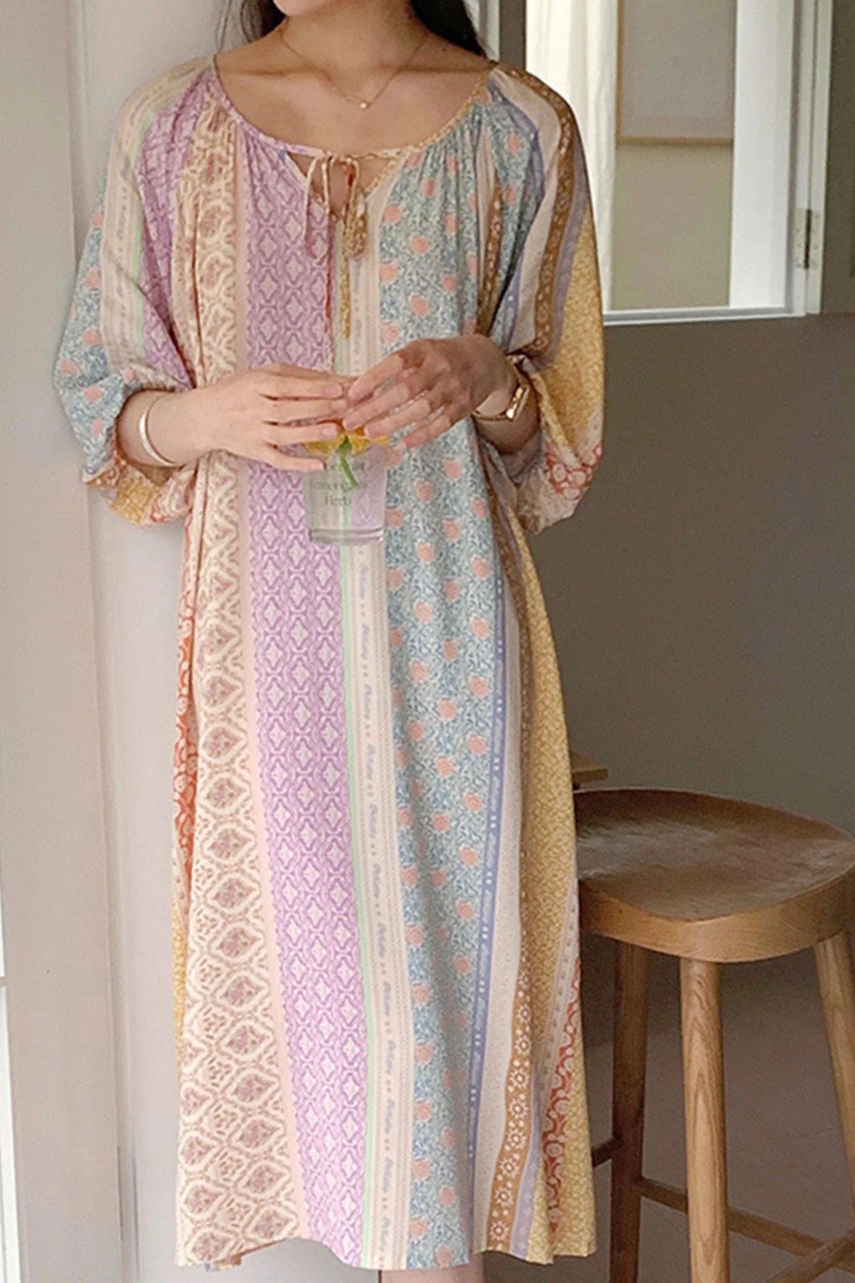 Printed Tie-up Oversize Loungewear