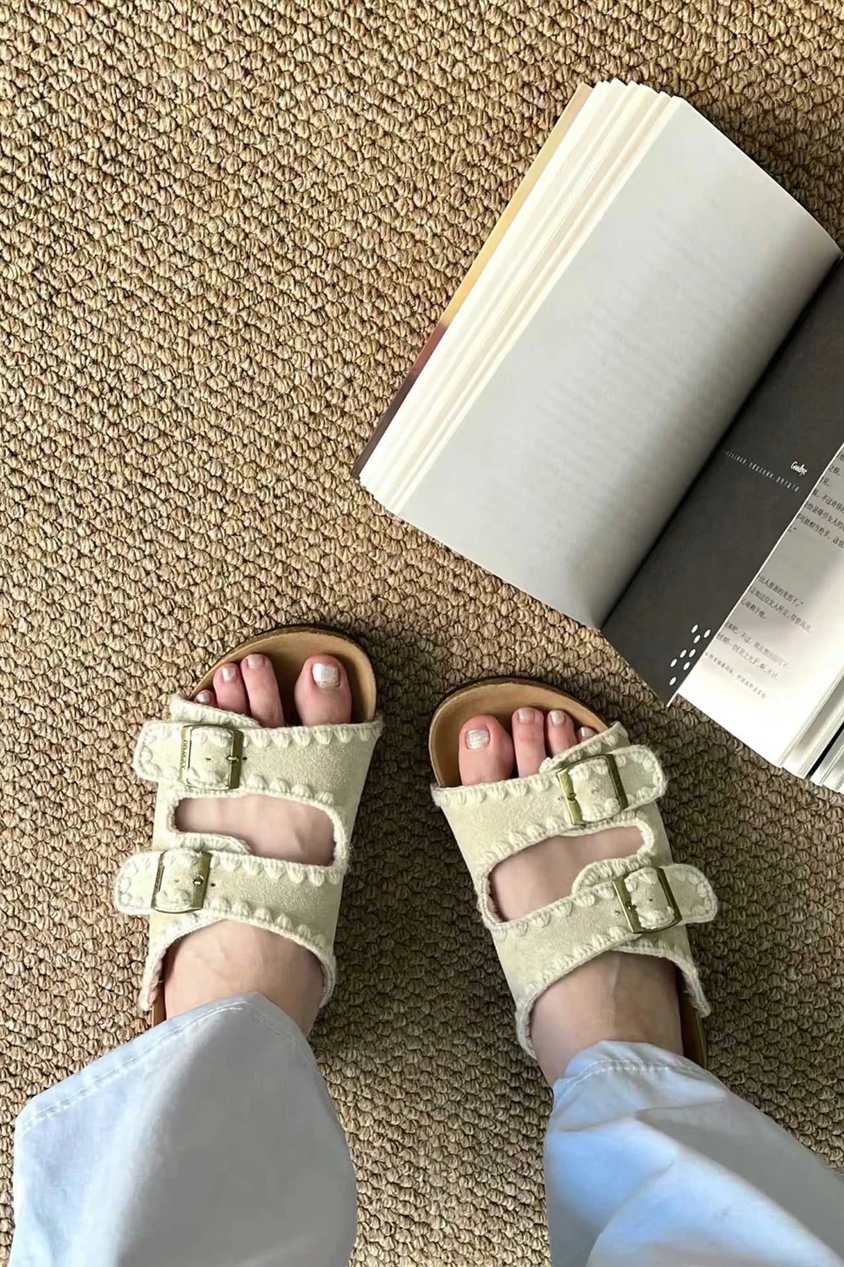 Candy Color Embroidery Platform Sandals