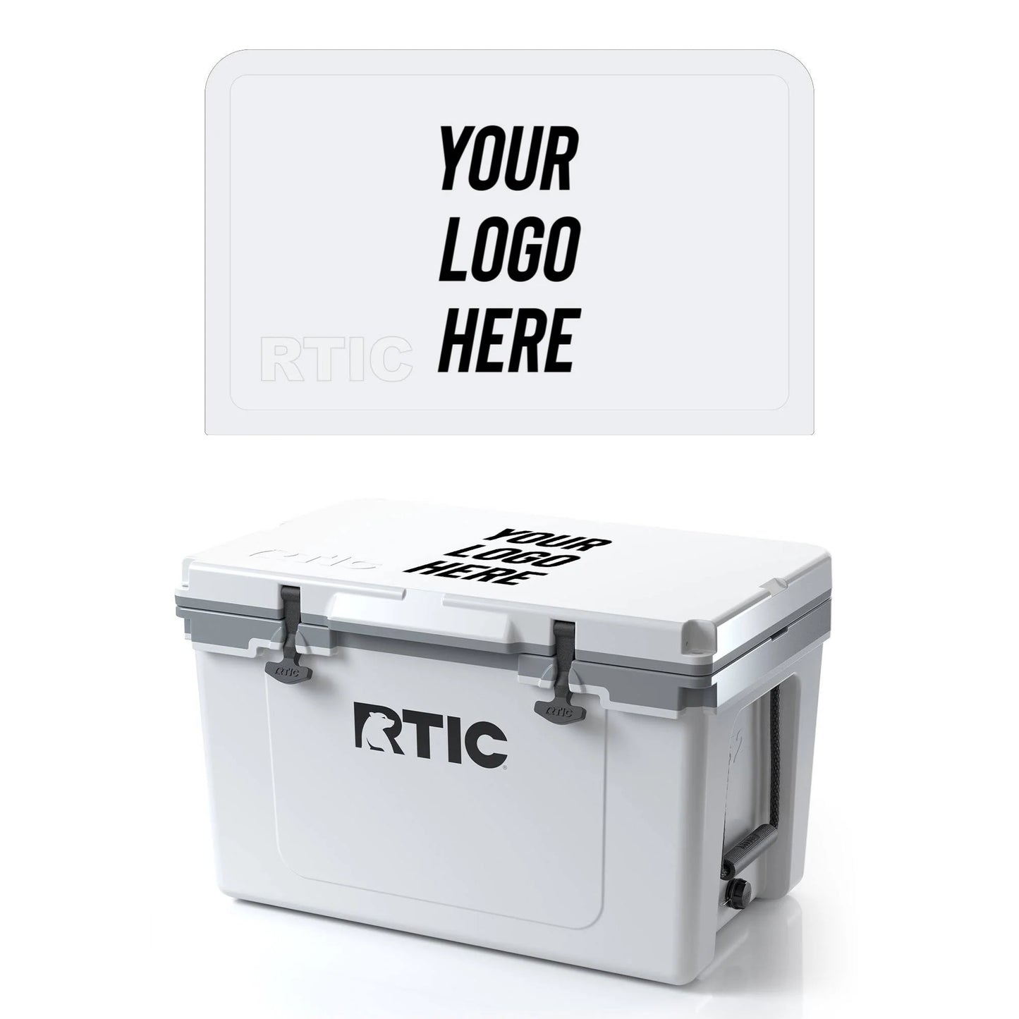 RTIC 52 Quart Ultra-Light Hard Cooler White Grey Lightweight Heavy Duty Rope Handles T-Latch Closure