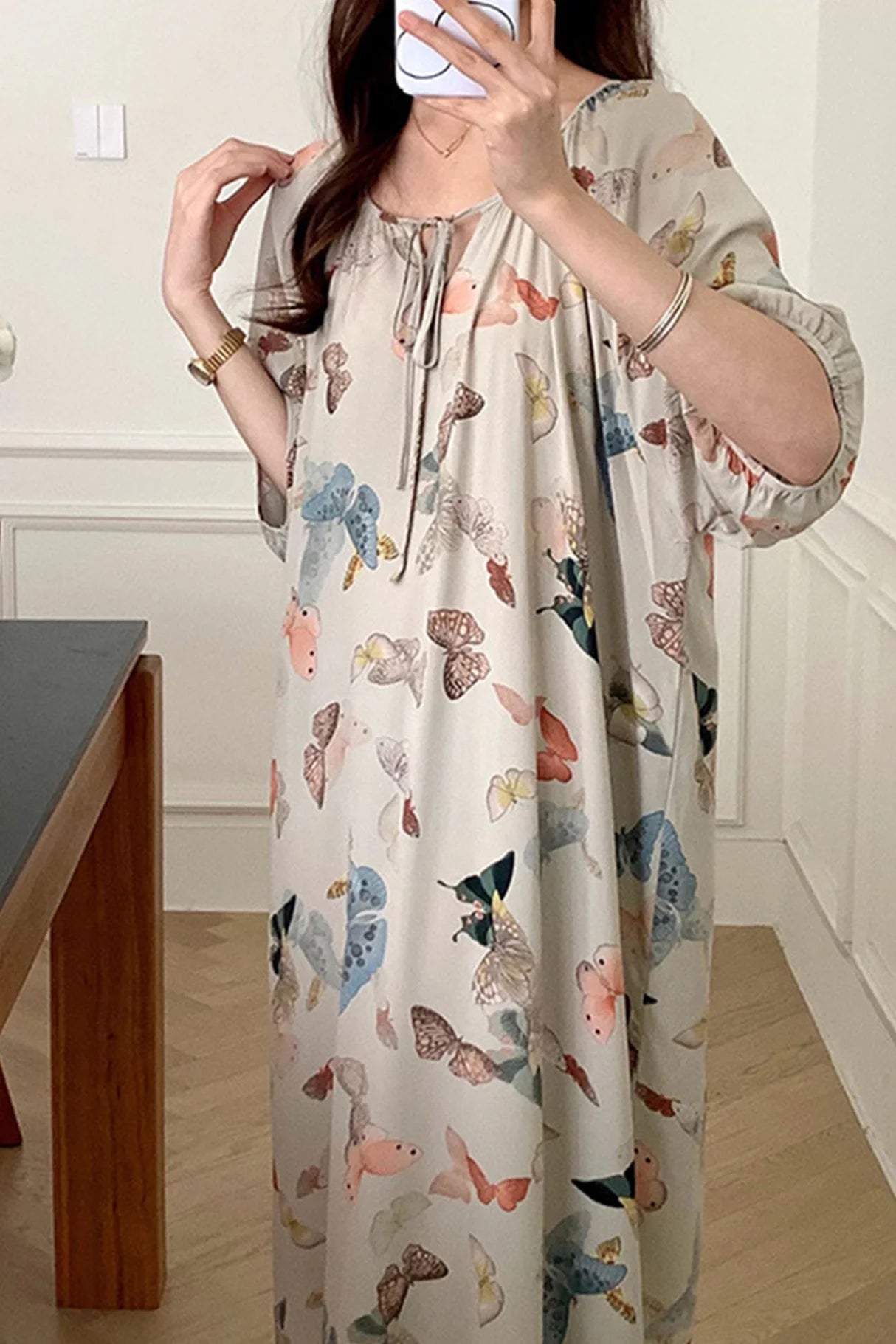 Printed Tie-up Oversize Loungewear