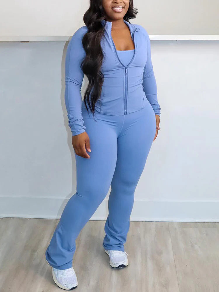Athleisure Jacket & Jumpsuit Set