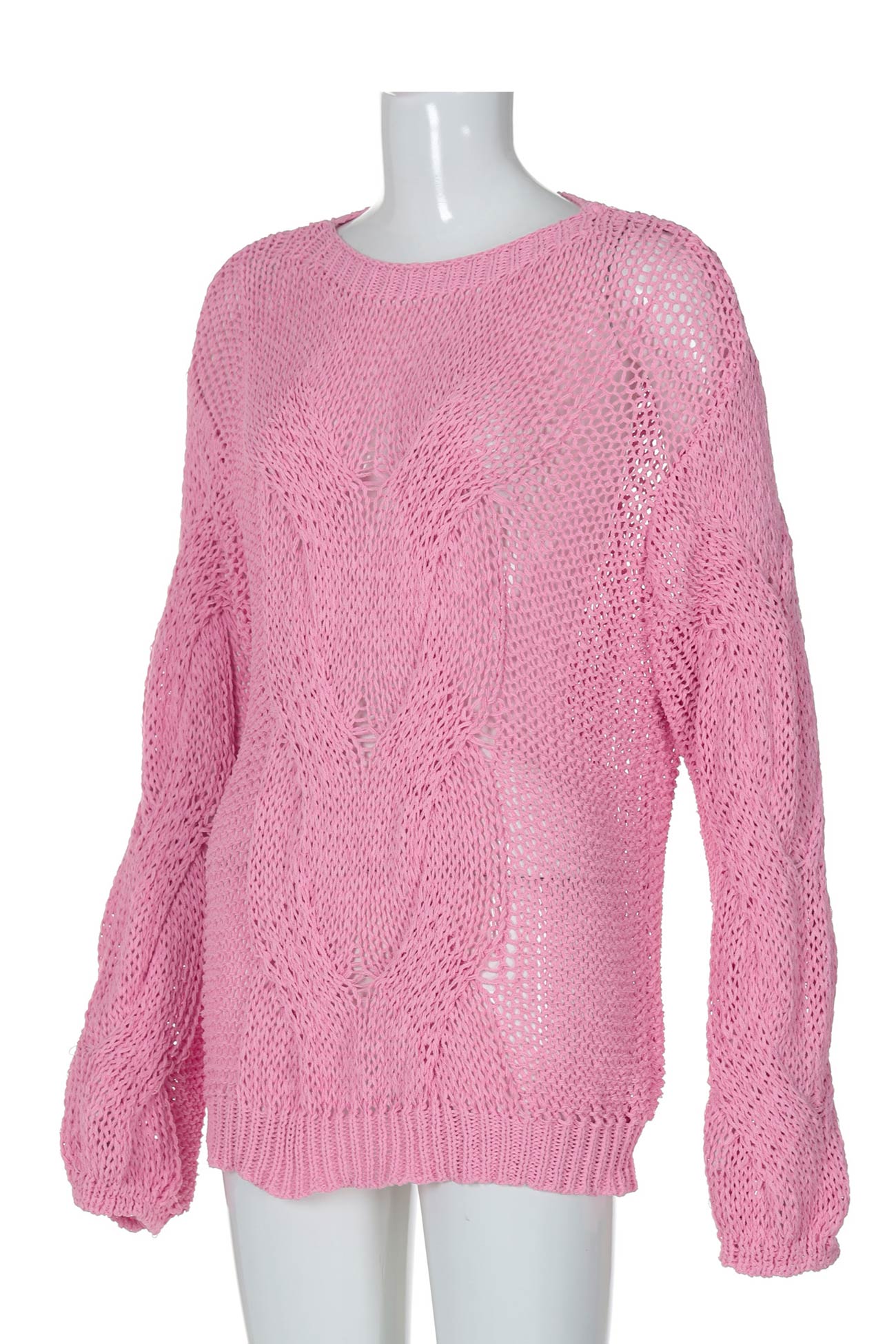 Cable Knit Hollow Out Pullover Sweater