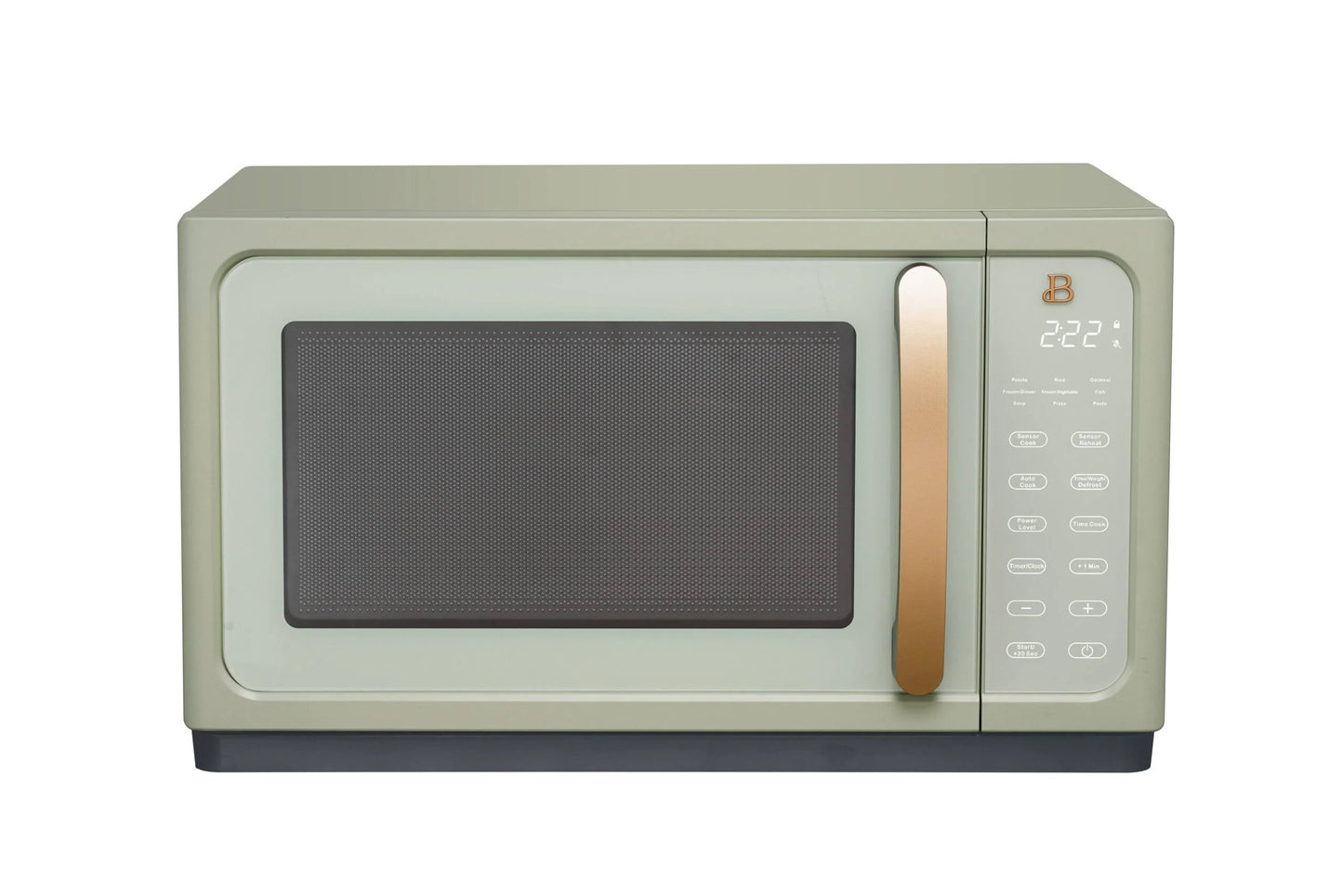 Beautiful 1.1 Cu ft 1000 Watt, Sensor Microwave Oven, Sage Green by Drew Barrymore