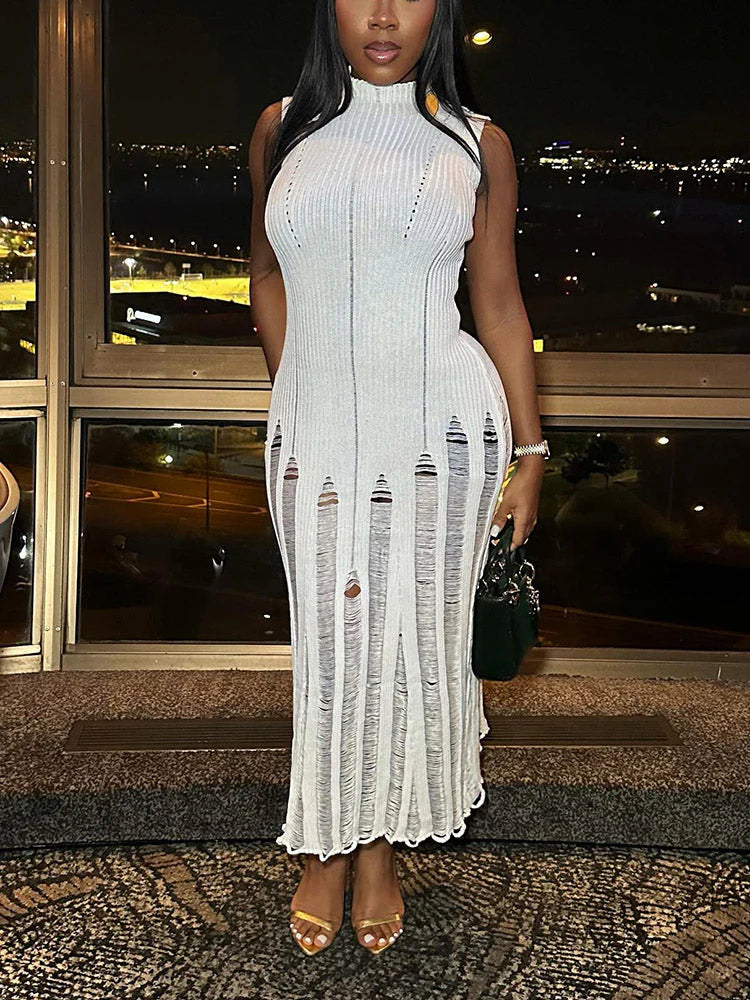 Knit Ripped Dress