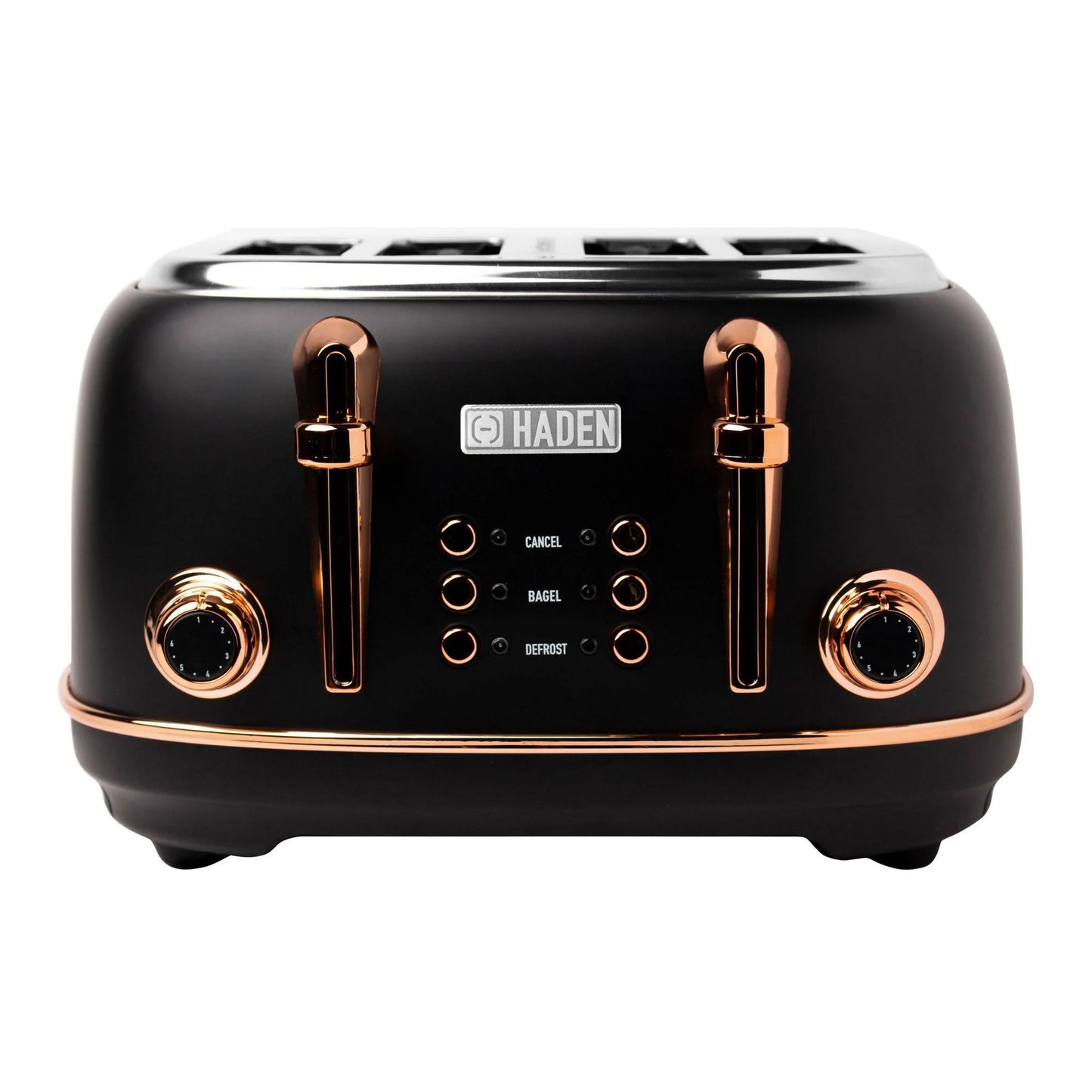 Haden Heritage 4-Slice Wide Slot Toaster ,Black/Copper