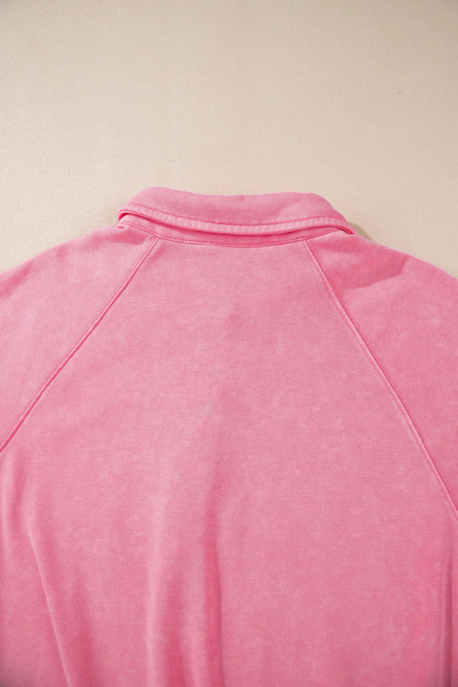 Buttons Balloon Sleeve Oversized Sweatshirt