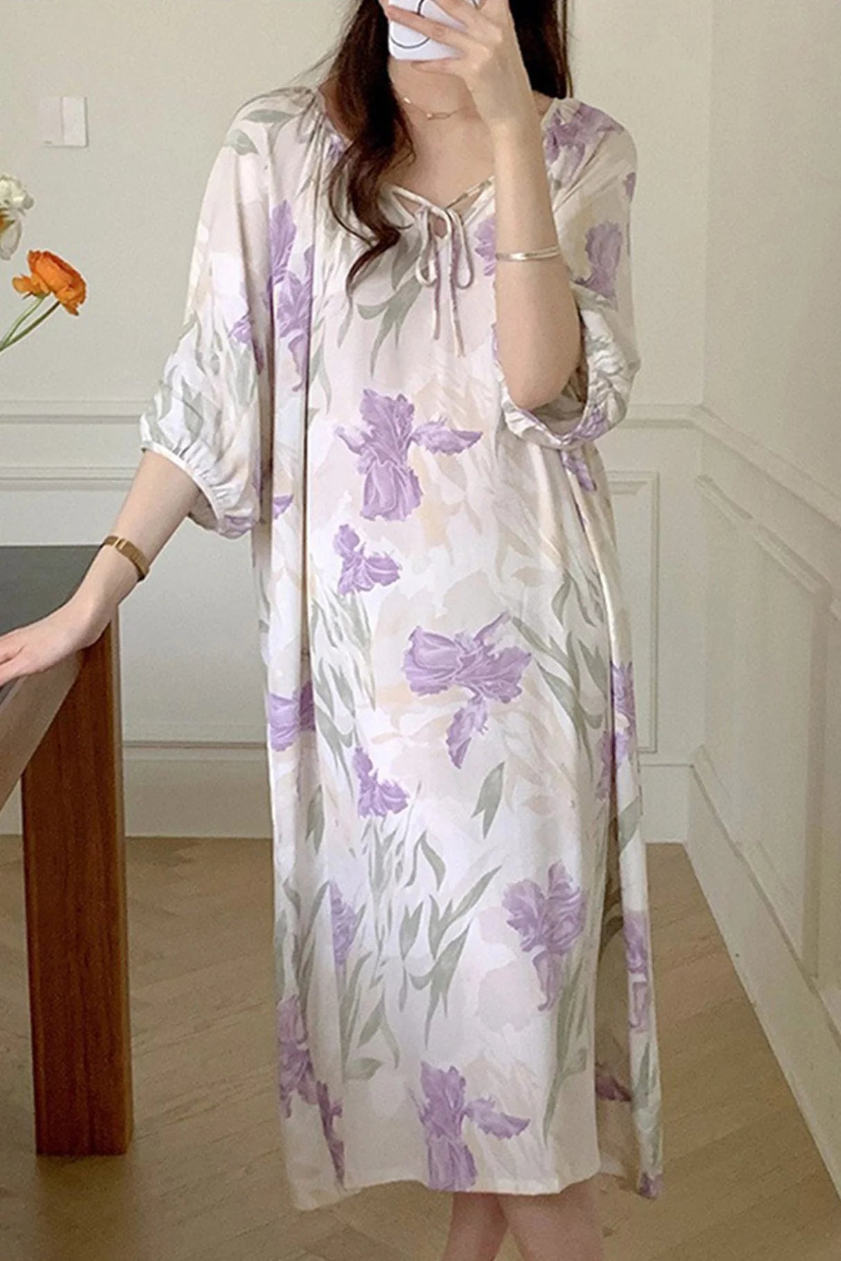 Printed Tie-up Oversize Loungewear