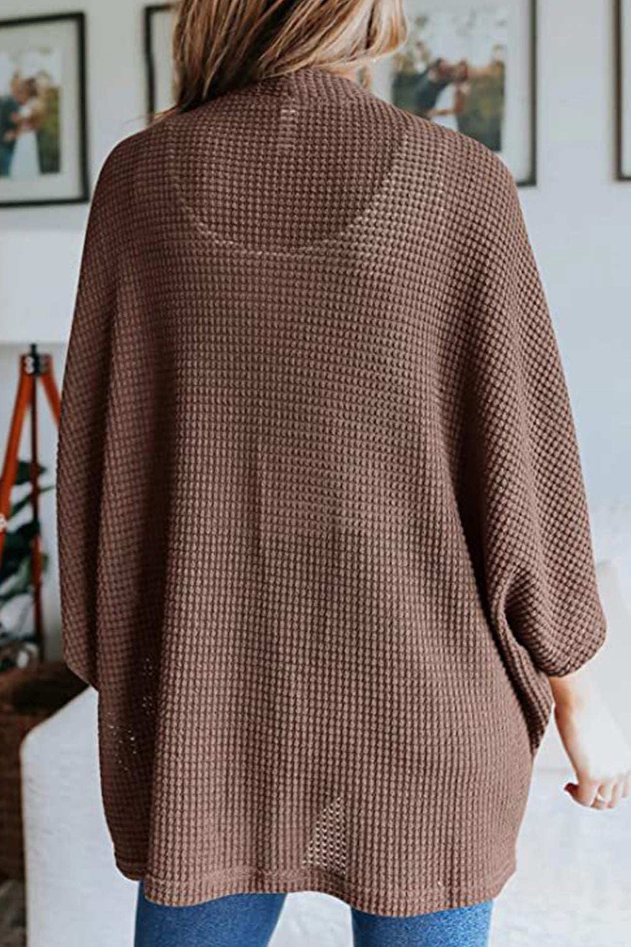 Solid Half Sleeve Wrap Cardigan
