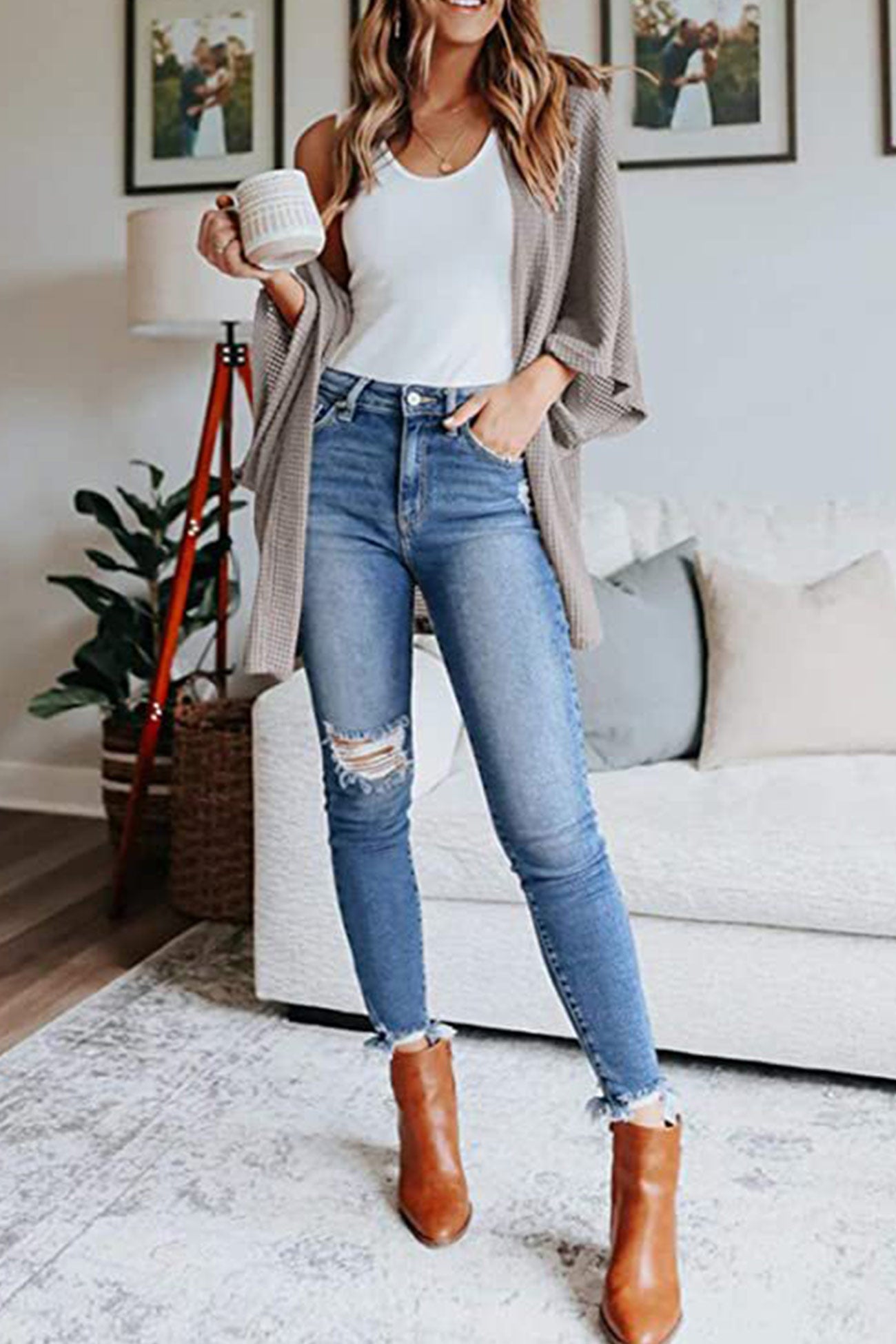 Solid Half Sleeve Wrap Cardigan