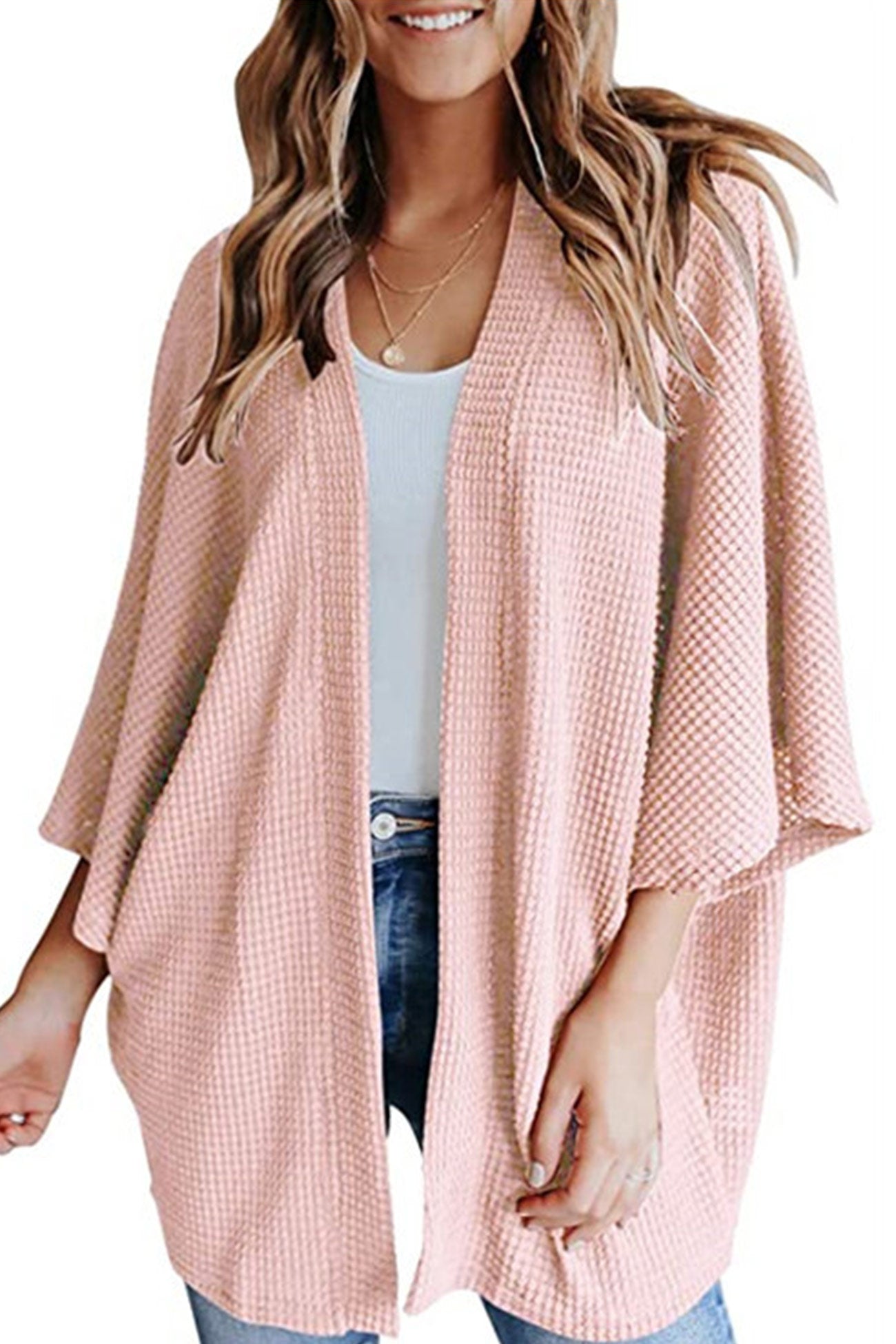 Solid Half Sleeve Wrap Cardigan