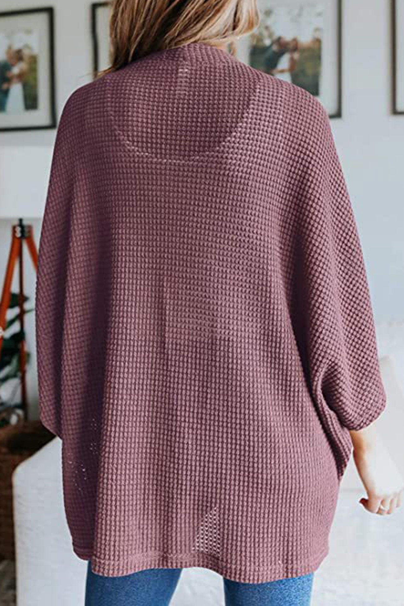 Solid Half Sleeve Wrap Cardigan
