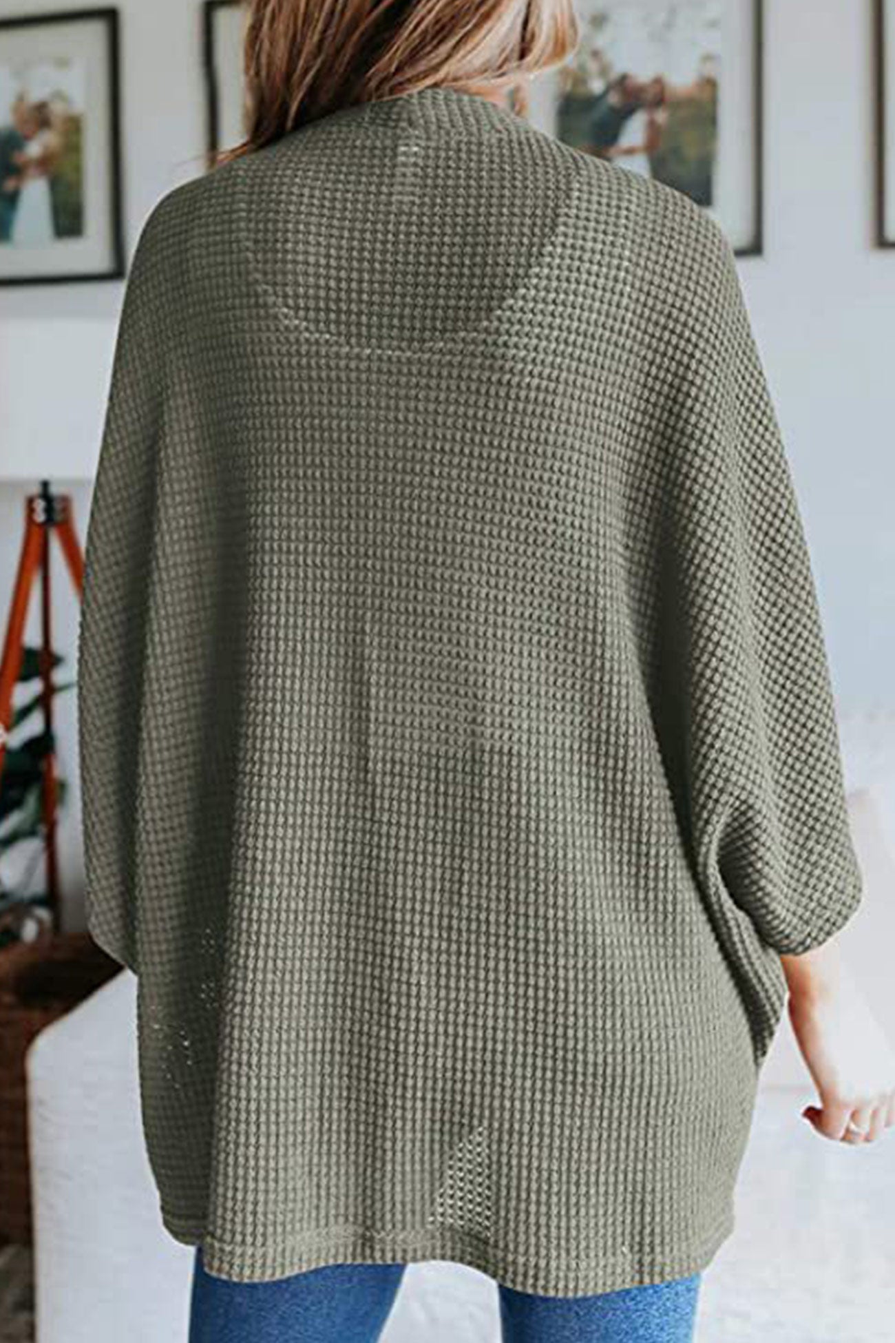 Solid Half Sleeve Wrap Cardigan