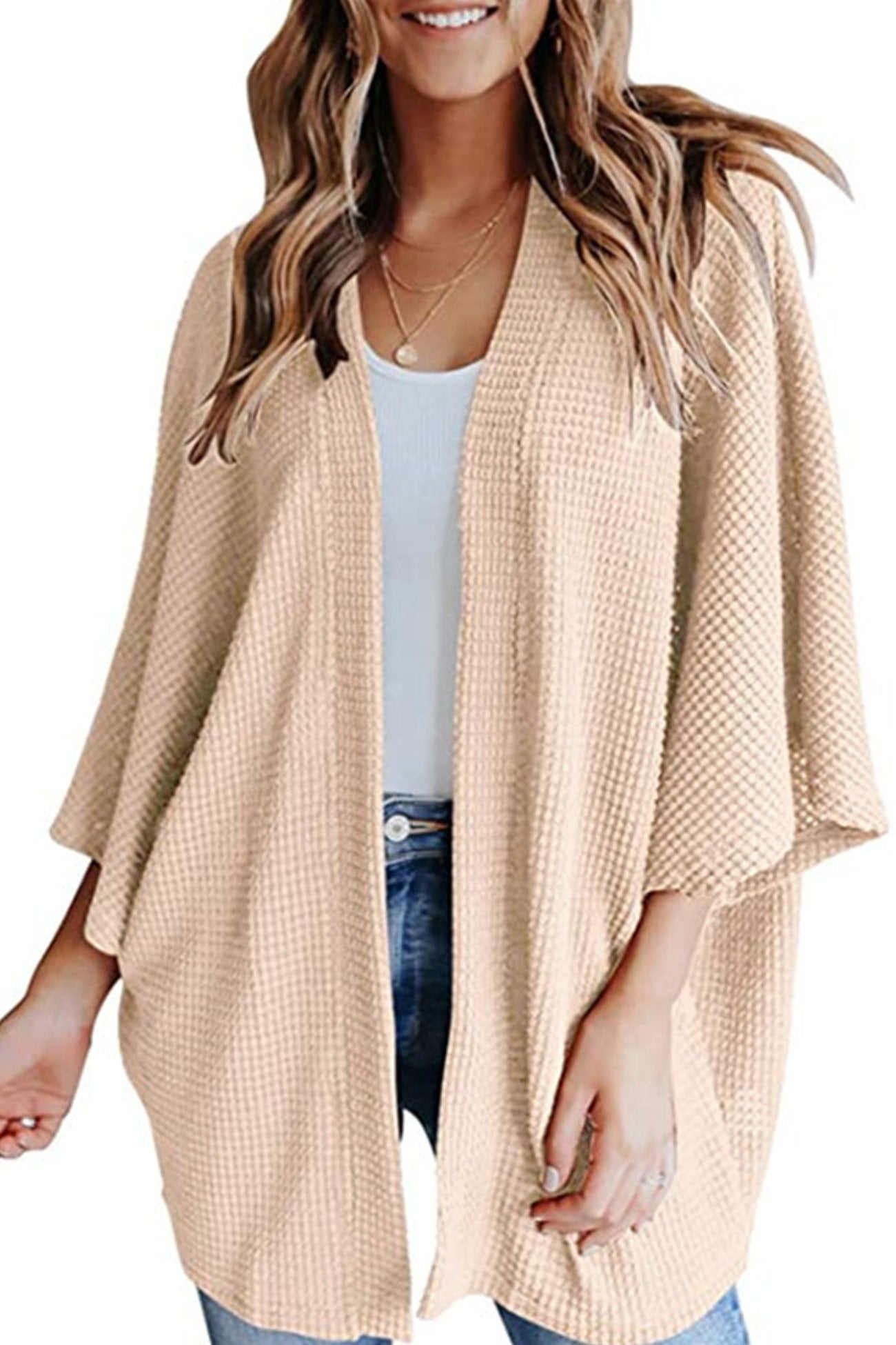 Solid Half Sleeve Wrap Cardigan