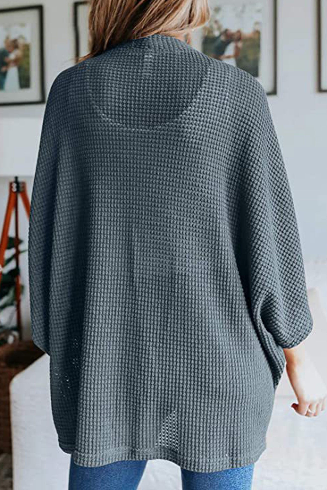 Solid Half Sleeve Wrap Cardigan