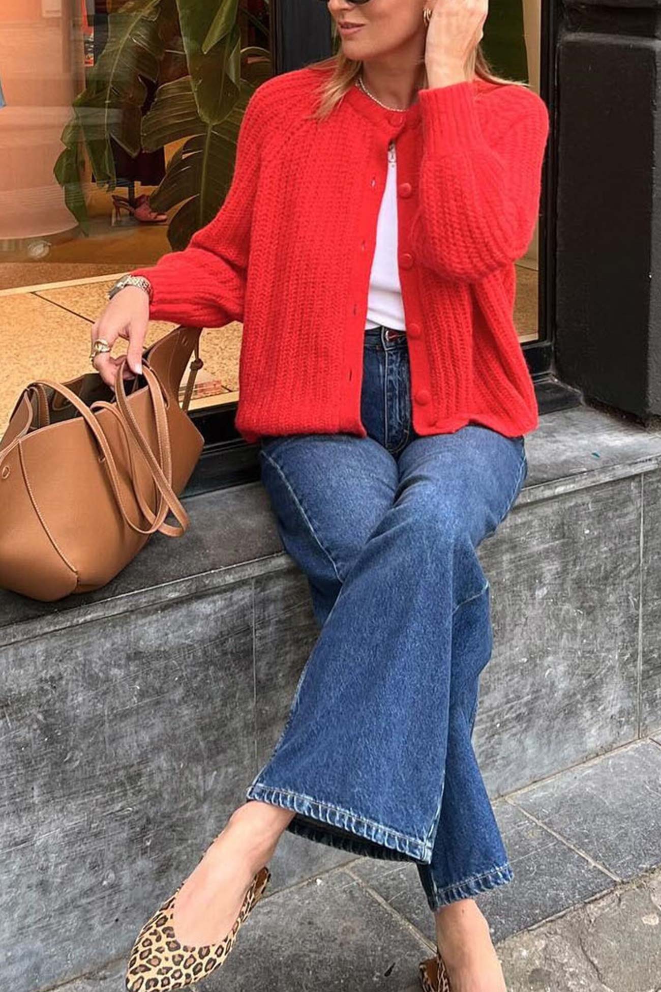 Solid Color Botton Down Cardigan