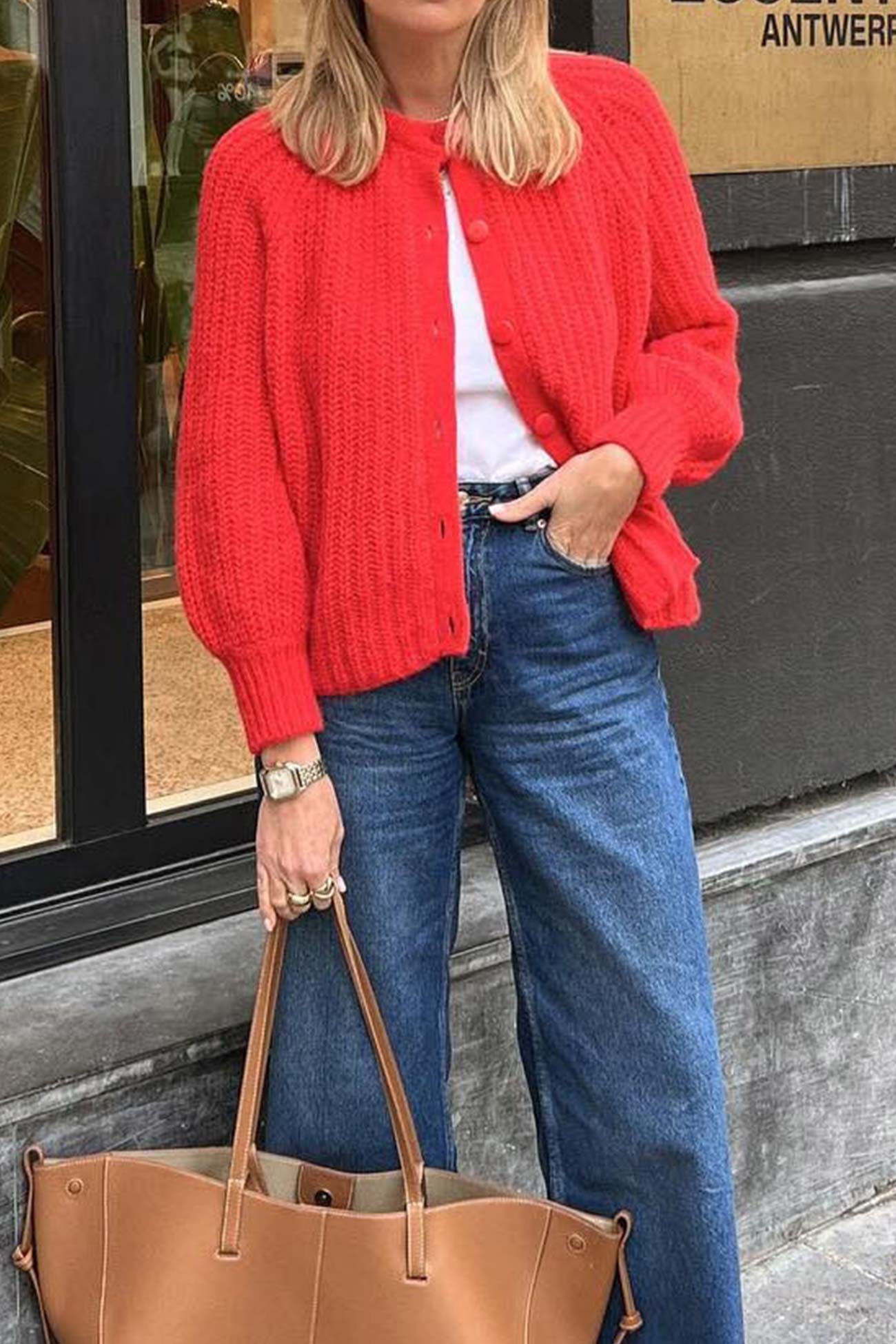 Solid Color Botton Down Cardigan