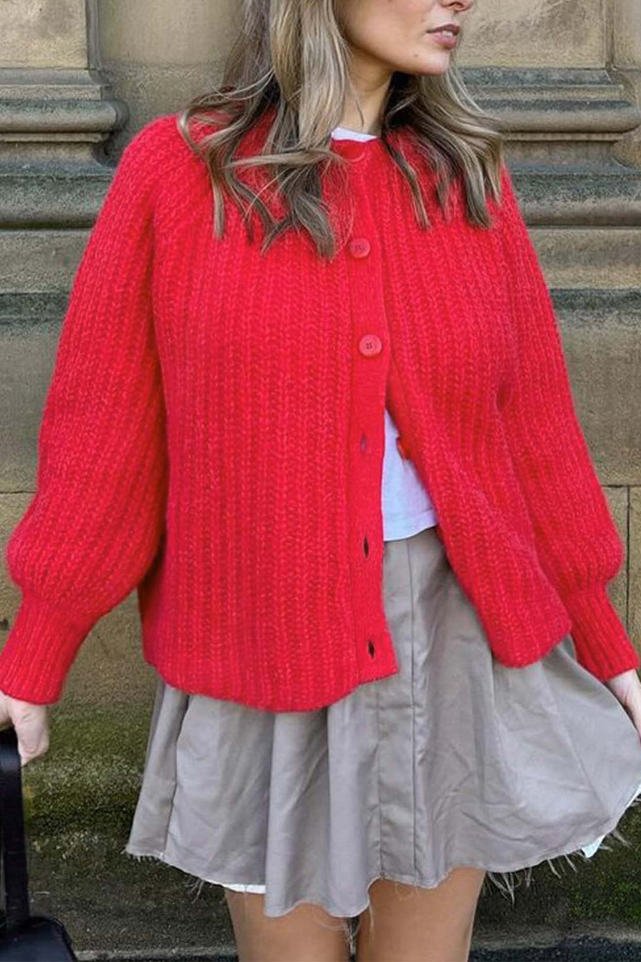 Solid Color Botton Down Cardigan