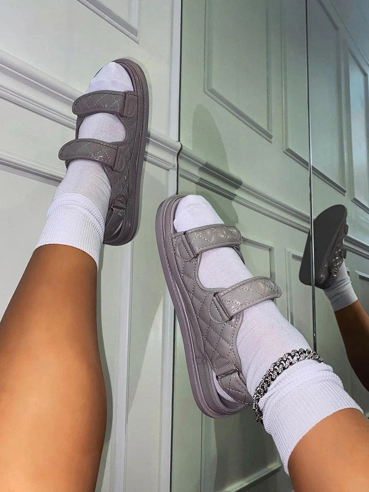 PU Double Velcro Sandals
