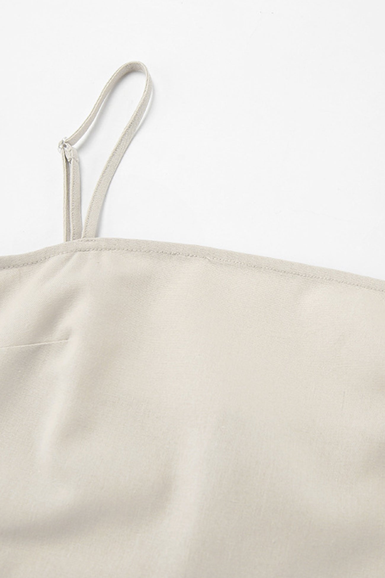 Spaghetti Straps A Line Cotton Linen Dress