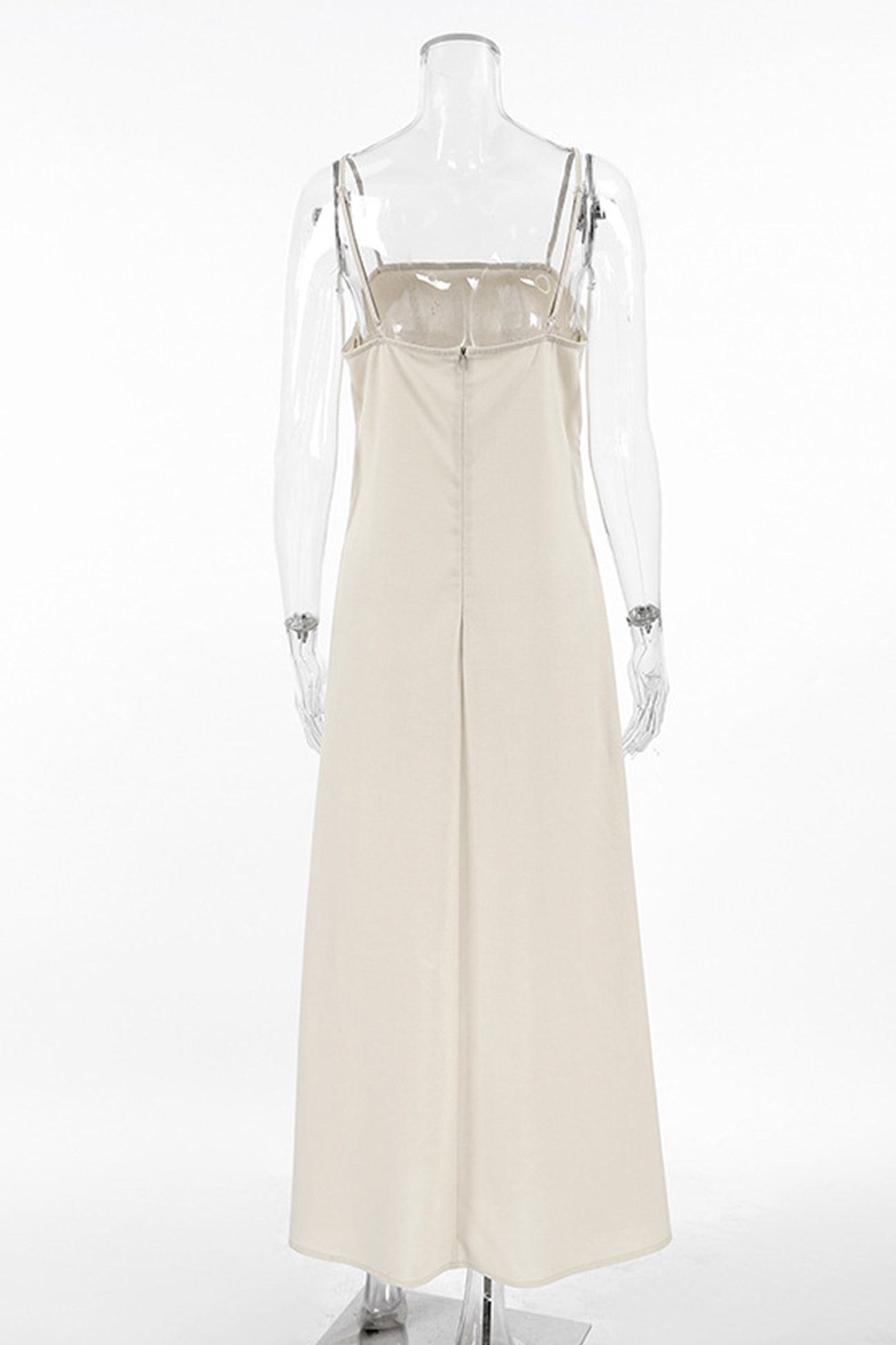 Spaghetti Straps A Line Cotton Linen Dress