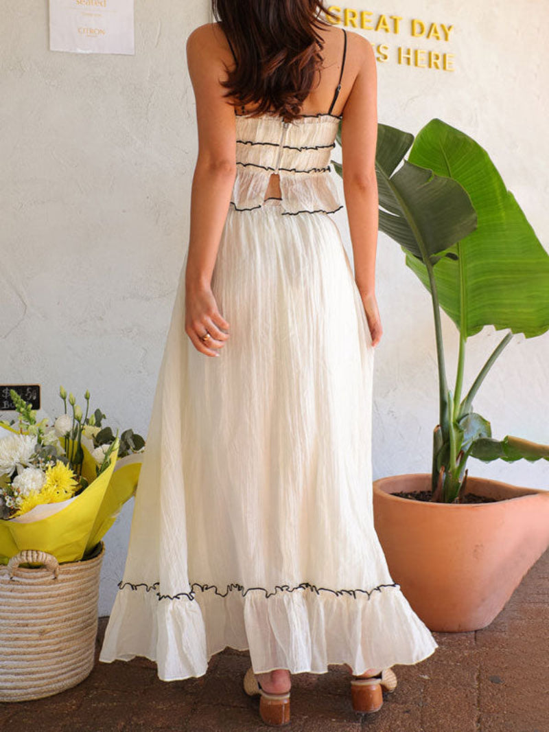 Ruched Crop Top Maxi Skirt Two Piece Set