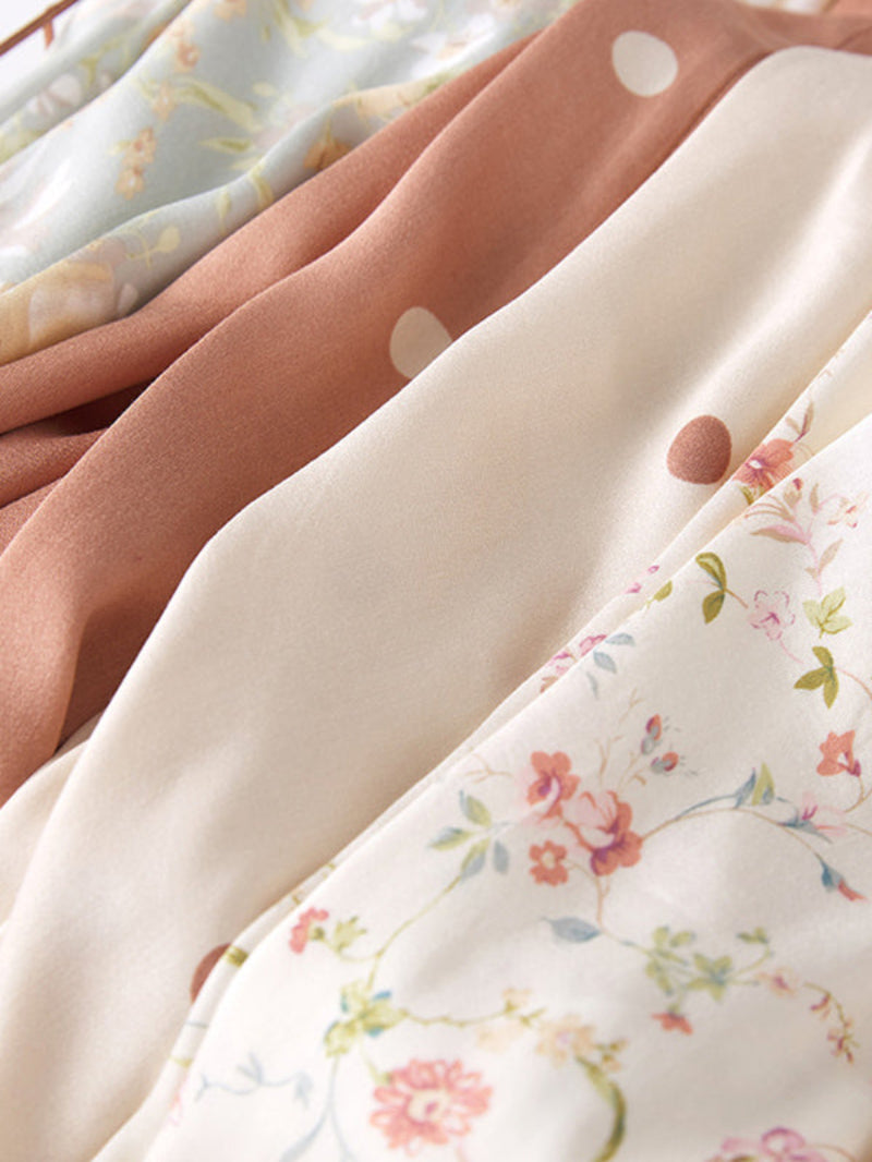 Satin Print Spaghetti Strap Midi Nightdress