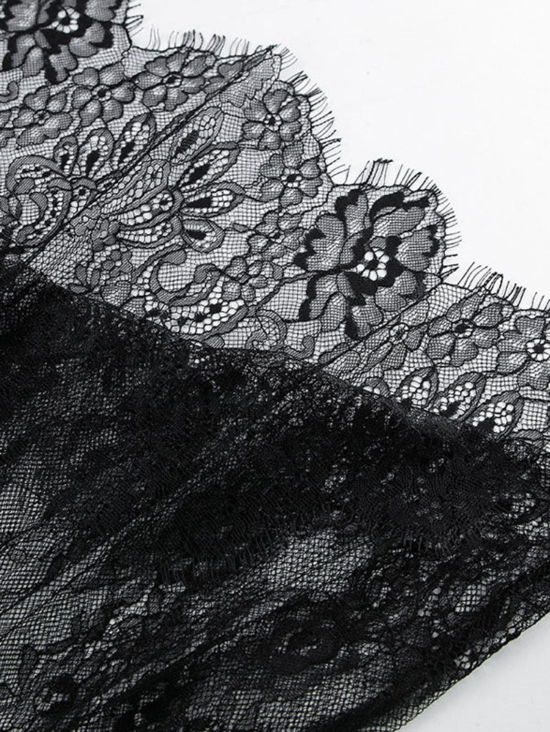 V Neck Sleeveless Lace Maxi Dress
