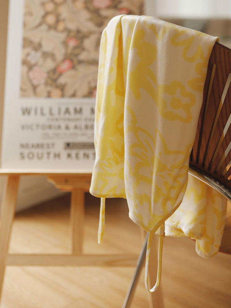 Yellow Floral Printed Nightdress