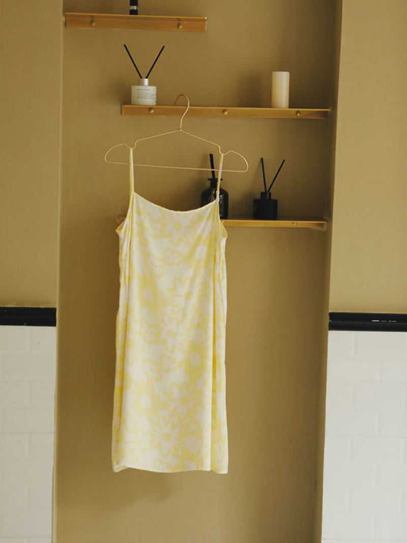 Yellow Floral Printed Nightdress