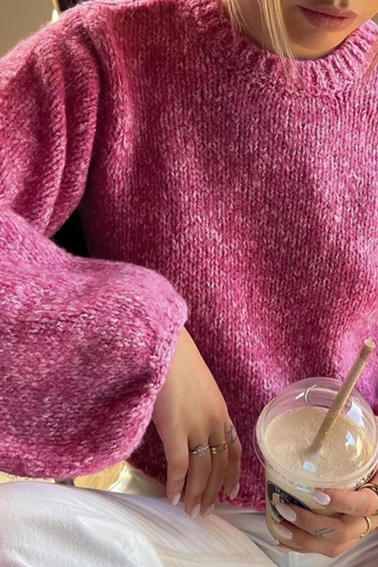 Backless Tie-up Pullover Sweater