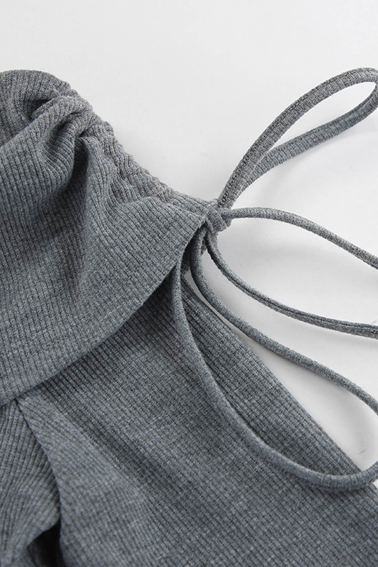 Boat Neck Drawstring Slit Dress