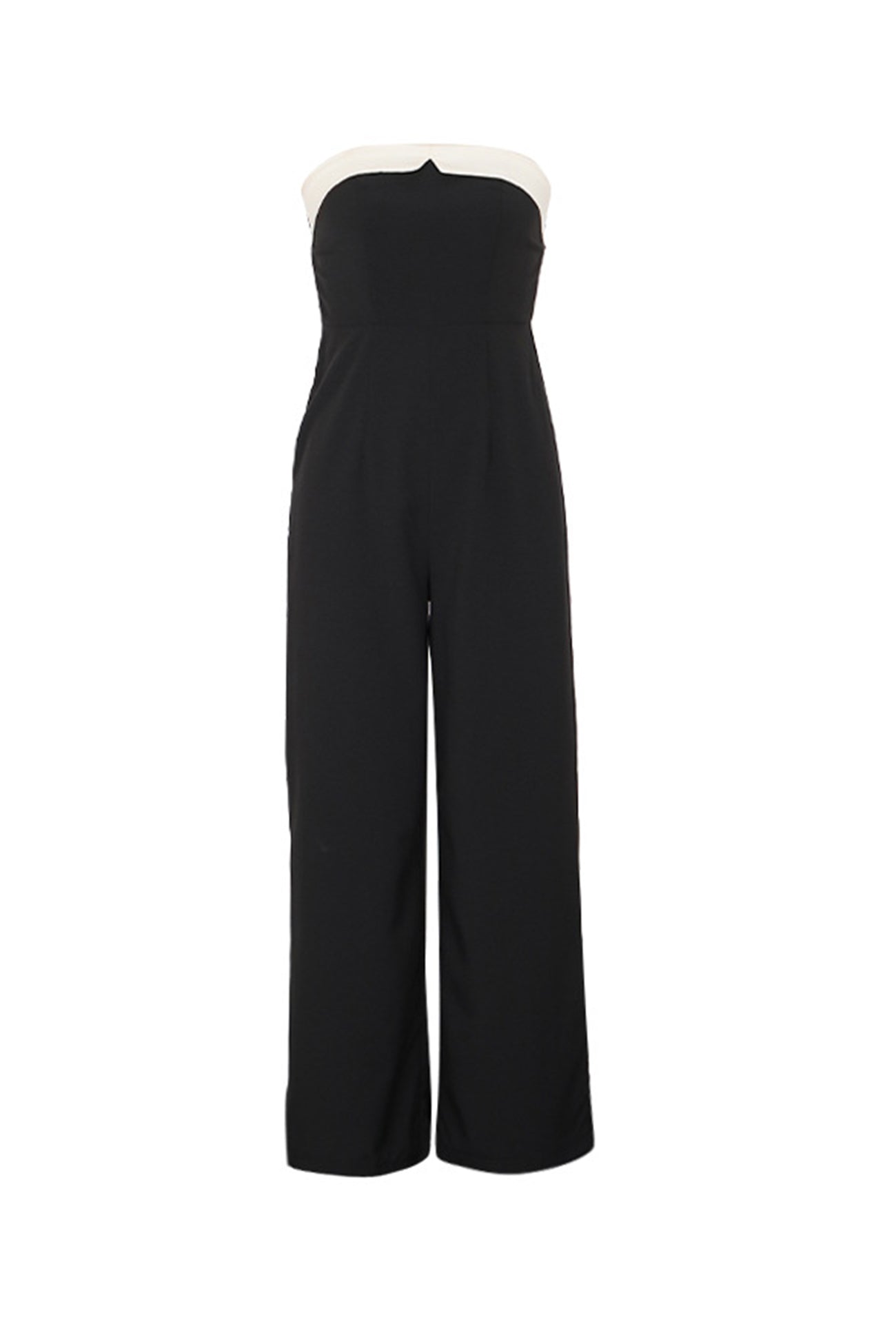 Contrast Strapless High Waist Jumpsuits