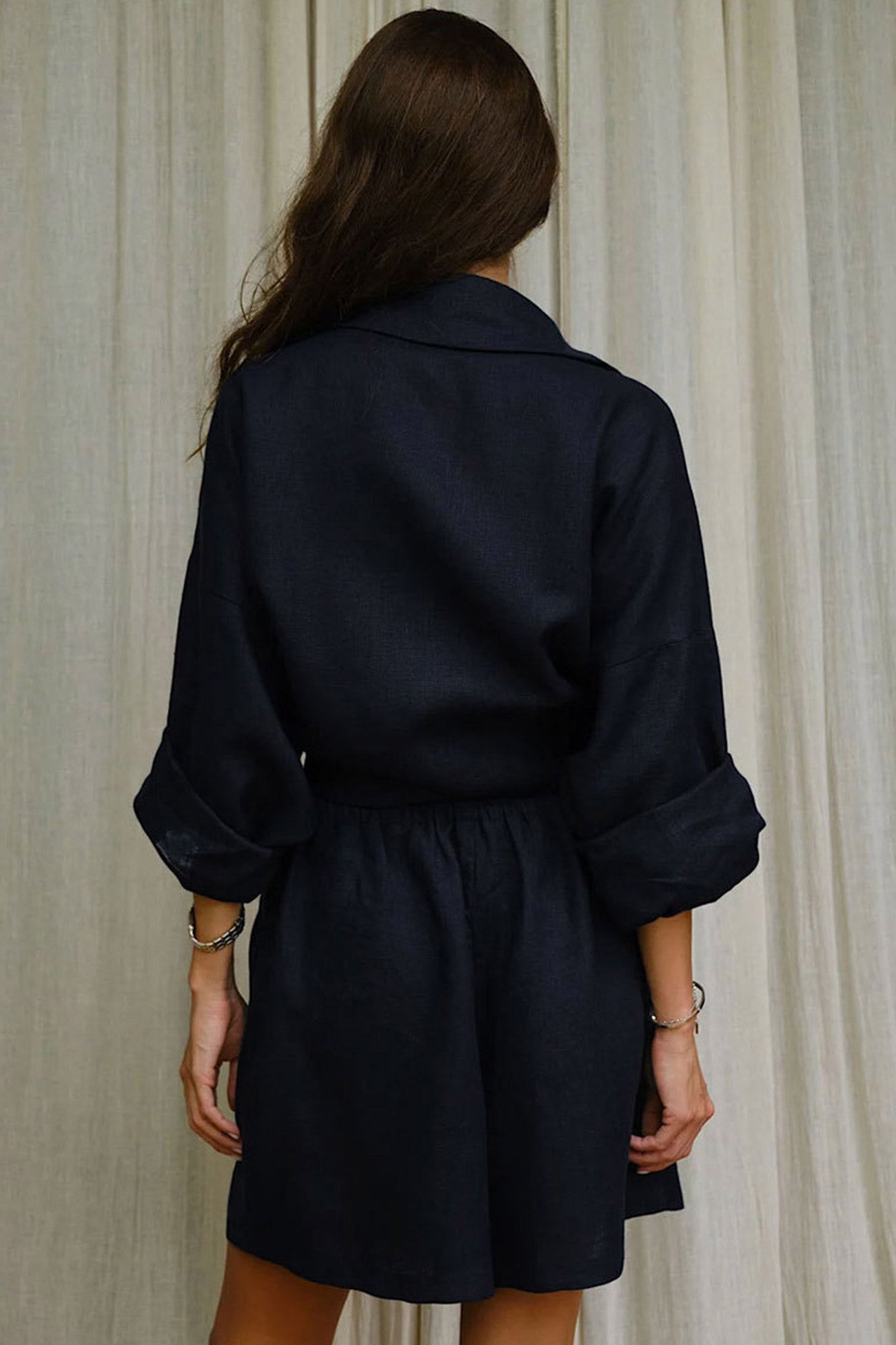 Cotton Slit Hem Blouse Shorts Suits