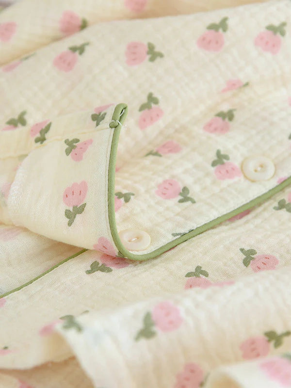 Cotton Tulip Print Pajamas Set