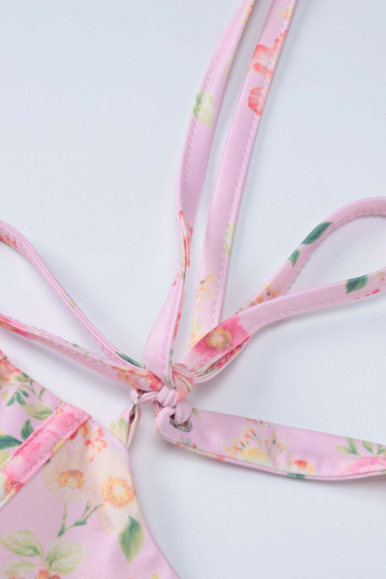 Floral Shoulder Straps Corset A-Line Dress