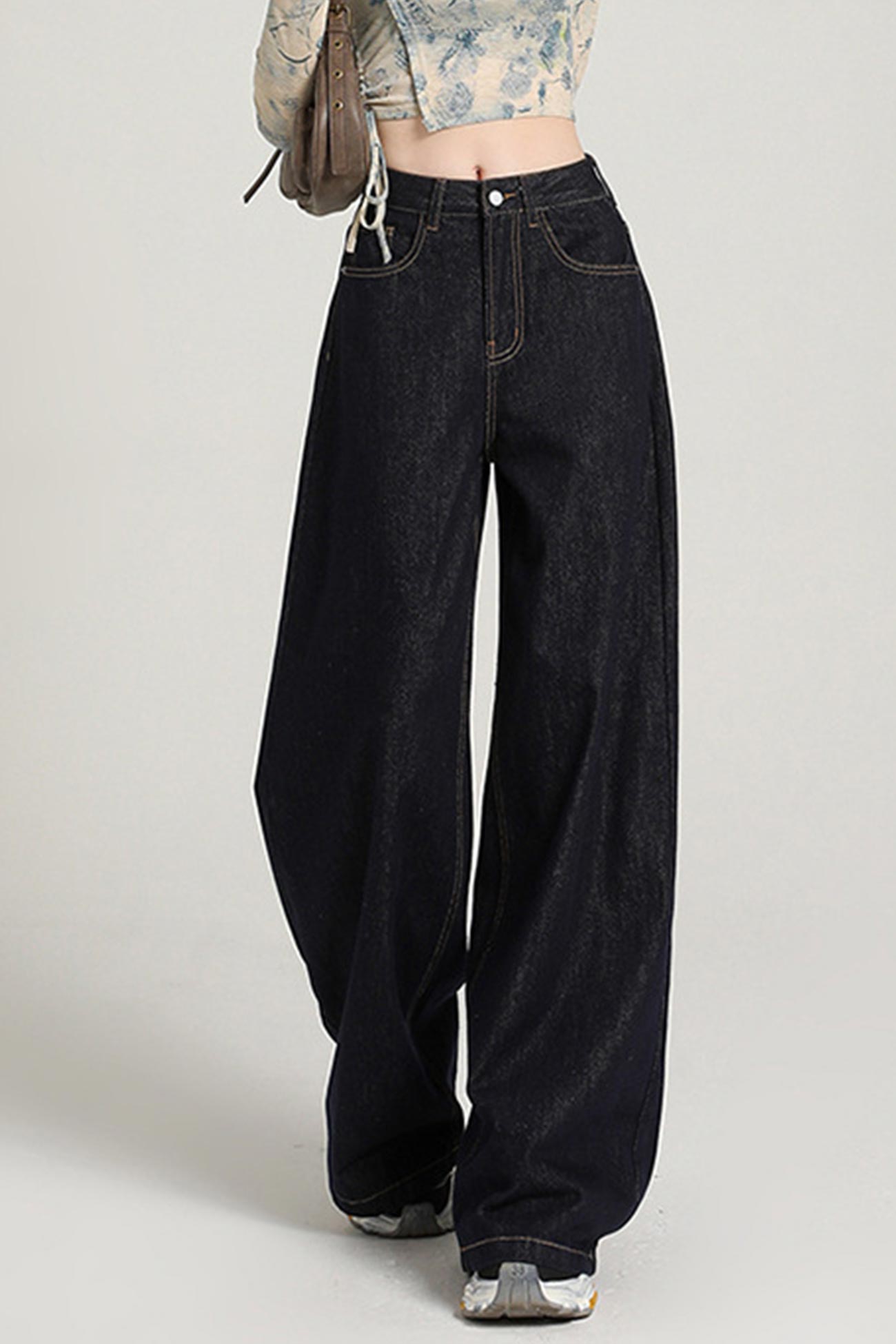 Loose High-rise Wide-leg Jeans