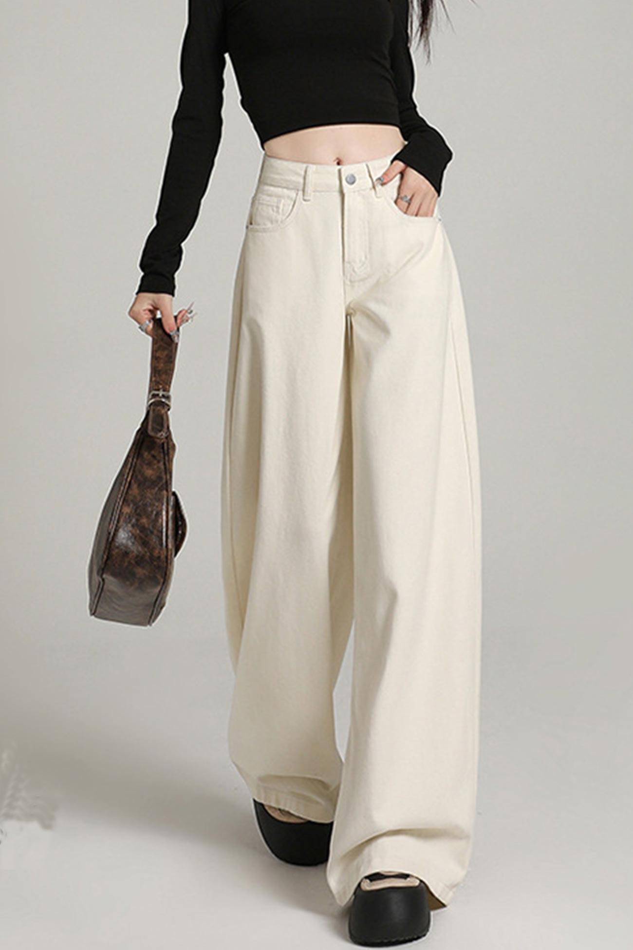 Loose High-rise Wide-leg Jeans