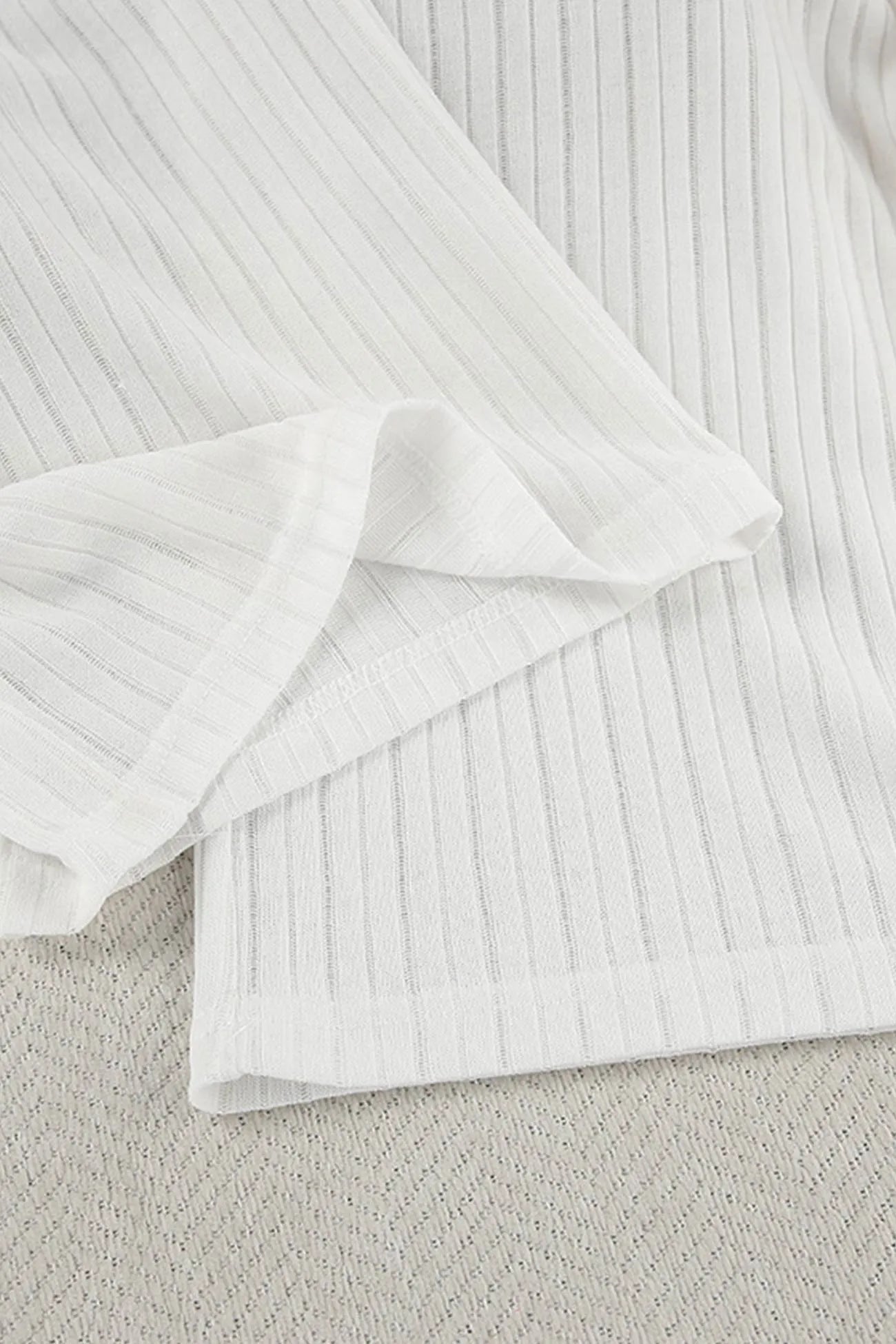 Hollow Out Knit Tank Top Pants Set