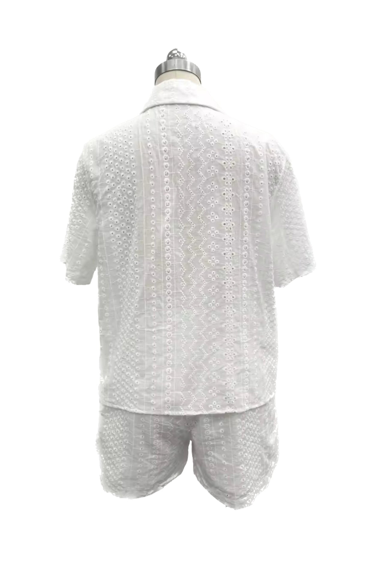 Jacquard Hollow Out Shirt Suits