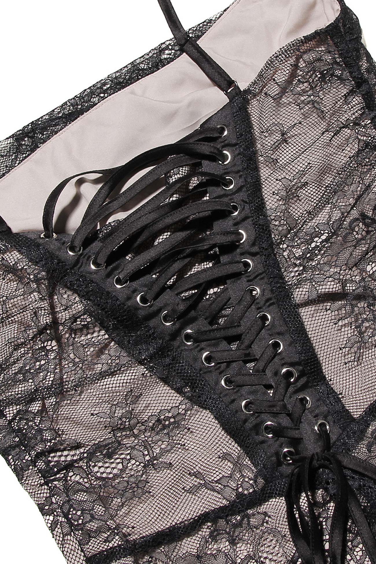 Lace Fishtail Cami Dress With Cover-up