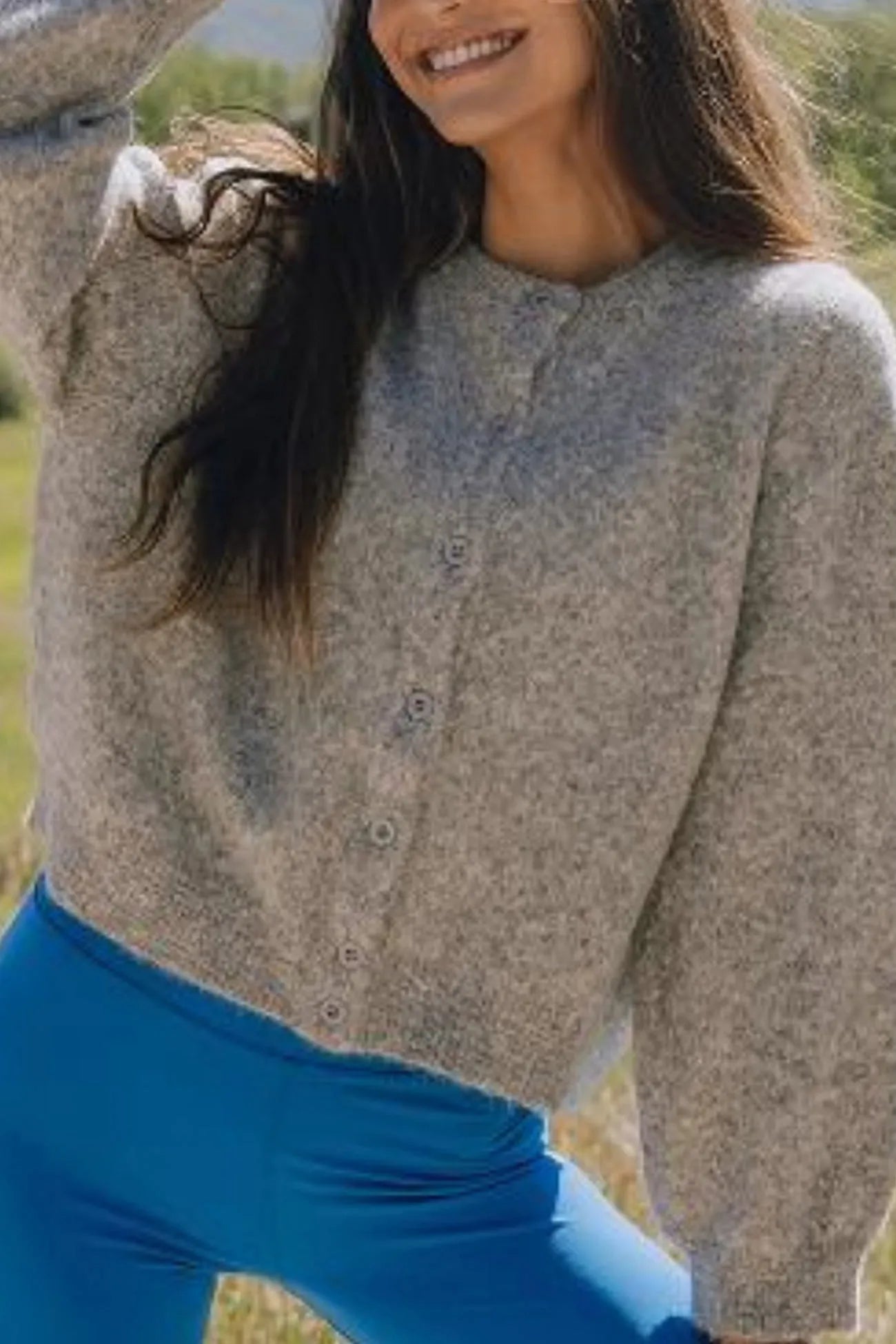 Macarons Color Button-up Short Cardigan