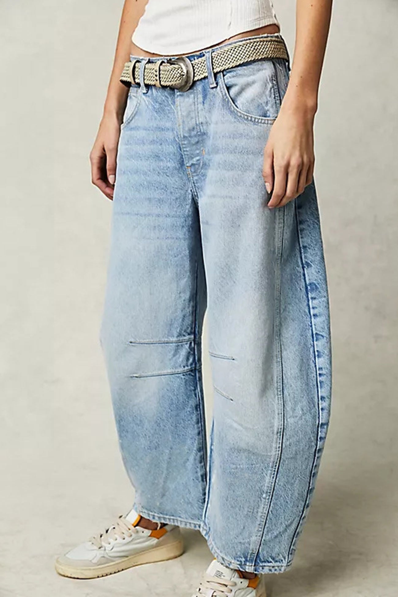 Mid-Rise Baggy Ballon Jeans
