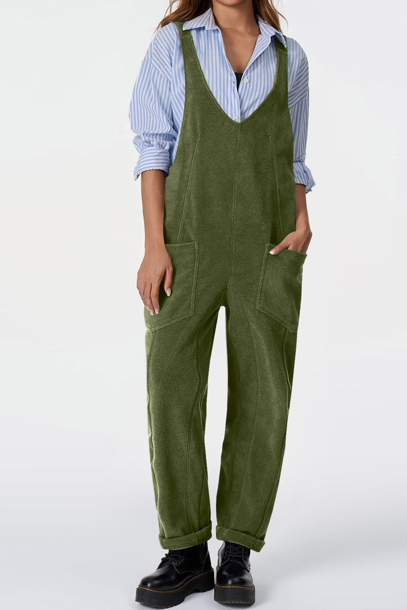 Polar Fleece Front With Pockets Overall pants