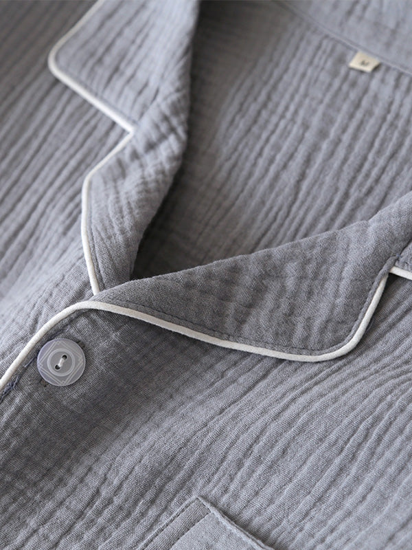 Ossaso Simple Cotton Couple Pajama Set
