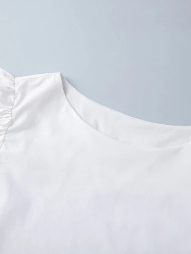 Summer Puff Sleeve Maxi White Dress