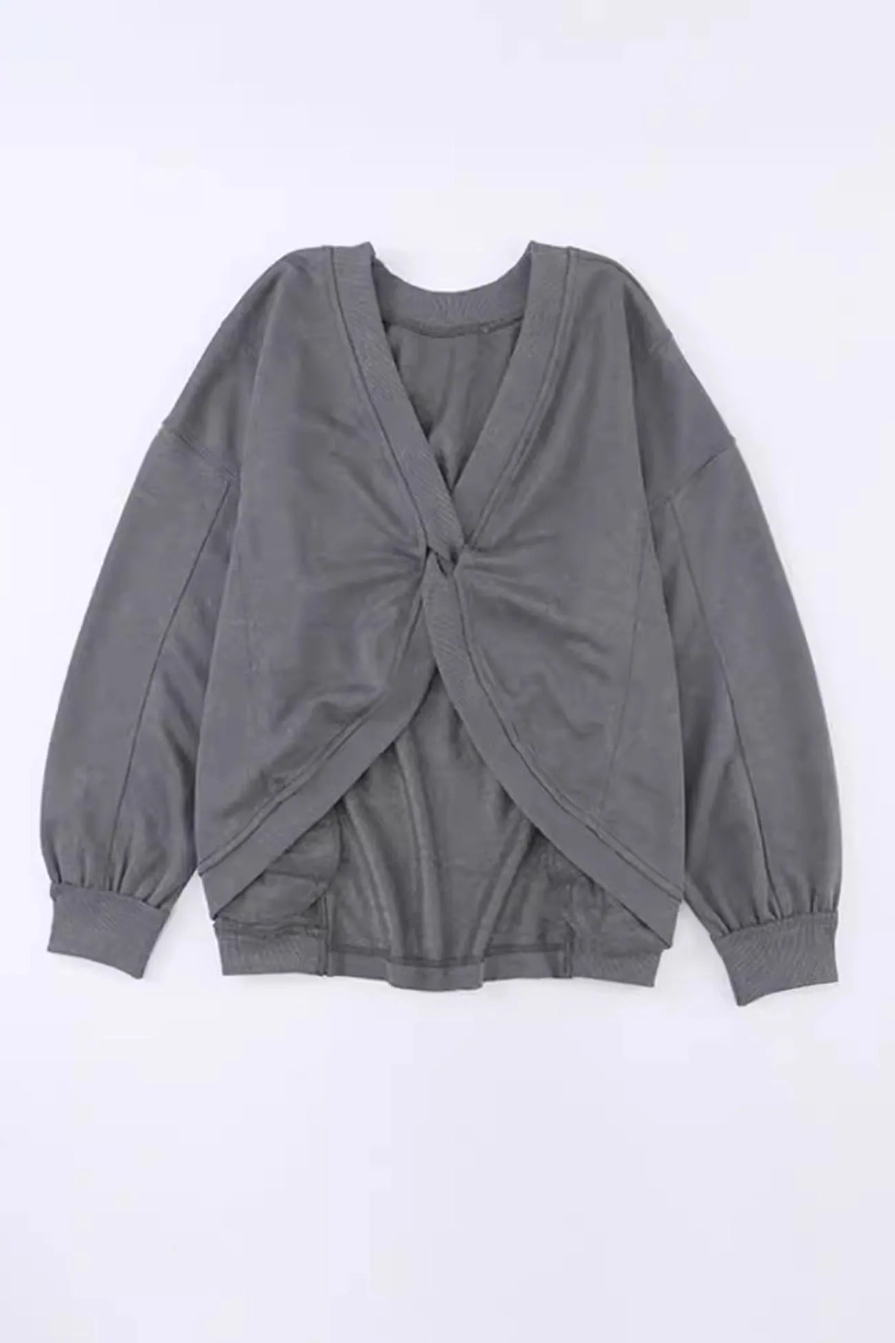 Twisted-back Pocketed Ribbed Top